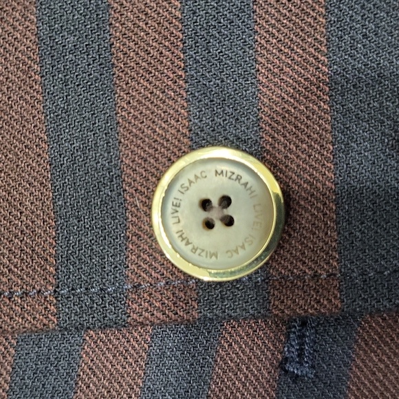 NWOT new Isaac Mizrahi Live women's stripped heavy thick material blazer jacket - Picture 9 of 10